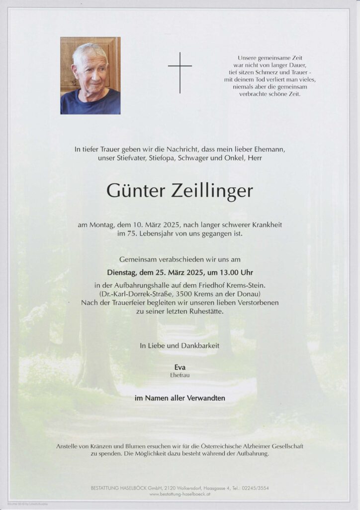 Zeillinger_Günter_Gerasdorf_Parte_Bestattung_Haselböck