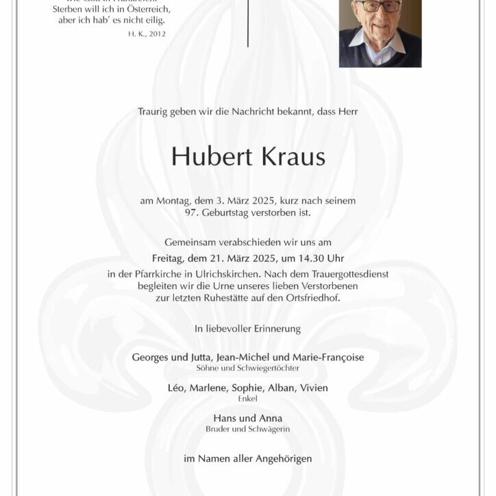 Kraus_Hubert_Ulrichskirchen_Parte_Bestattung_Haselböck